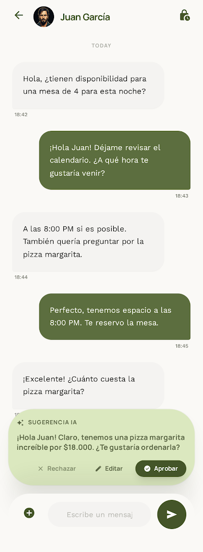 Chat con clientes